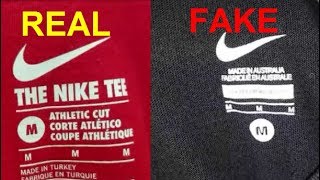 How to spot fake Nike T shirt Real vs fake comparison [upl. by Sekyere]