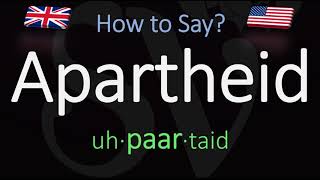 How to Pronounce Apartheid CORRECTLY Meaning amp Pronunciation [upl. by Sella699]