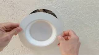 HOW TO REMOVE AND REPLACE A RECESSED LED CEILING LIGHT [upl. by Tare311]