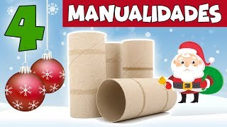 4 MANUALIDADES PARA NAVIDAD CON RECICLAJE Adornos fáciles [upl. by Siffre]