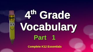 4th Grade Vocabulary Part 1 word list online public school lesson [upl. by Simmonds]