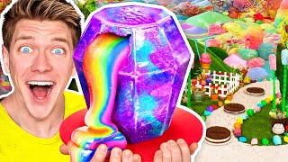 10000 Pounds of Candy Turned Into Candyland  DIY Art Challenge in Real Life for 24 Hours [upl. by Ramat782]