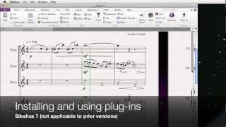 Installing and using plugins in Sibelius 7 [upl. by Janith]