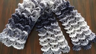 Picot Stitch Crochet Scarf  Scarf Crochet Tutorial  Right Handed [upl. by Aicrop76]