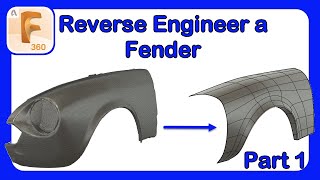 Reverse Engineer Car Parts with CAD  Fender Modeling from SCAN Data  Part 1 Fusion360 [upl. by Velleman]