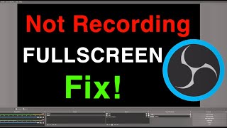 OBS STUDIO NOT RECORDING FULL SCREEN HOW TO FIX [upl. by Ordway]