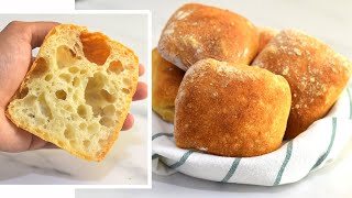 Easy Ciabatta Rolls Recipe  How to make ciabatta bread  Ciabatta buns  Crusty dinner rolls [upl. by Tessler277]