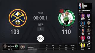 Denver Nuggets  Boston Celtics  NBA on ABC Live Scoreboard [upl. by Ajssatsan]