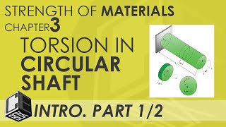 Mechanics of Deformable Bodies Chapter 3 Torsion Introduction Part 1 PH [upl. by Navy]