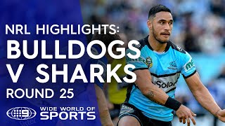 NRL Highlights Canterbury Bulldogs v Cronulla Sharks  Round 25 [upl. by Karla]