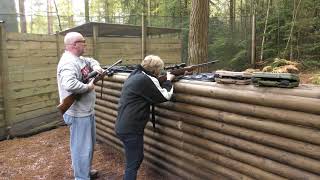 Shooting the Weihrauch HW 77 and HW 97K at a target range [upl. by Alrac]