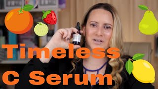 Timeless Skin Care 🍑🍋 20 VITAMIN C  E FERULIC ACID SERUM Review [upl. by Drofnelg206]