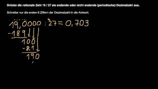 Einen Bruch in eine periodische Dezimalzahl umwandeln [upl. by Aihcrop558]