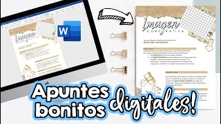 Apuntes bonitos en WORD Clases en línea ✄ Barbs Arenas Art [upl. by Rolo]