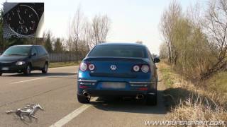 VW Passat R36  Full Supersprint Exhaust  Acceleration [upl. by Egiaf]