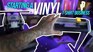 Starting A Vinyl TShirt Business  Heat Transfer Heat Press Vinyl Cutter  Easy At Home Business [upl. by Ailices]