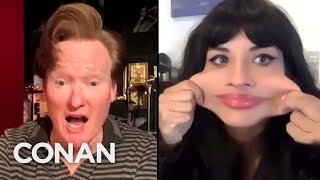 Jameela Jamils Strange Stretchy Talents  CONAN on TBS [upl. by Malka]