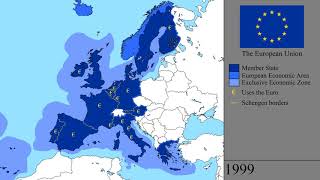 The History of the European Union Every Year [upl. by Enyamrahs]