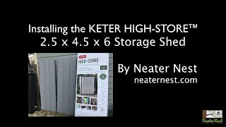 Keter HighStore Vertical Shed Assembly [upl. by Suired]