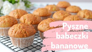 Babeczki bananowe🧁🍌 przepis na muffinki bananowe I Ciastkożercypl [upl. by Eloisa825]