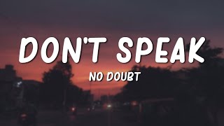 Dont Speak  No Doubt Lyrics [upl. by Kemble]