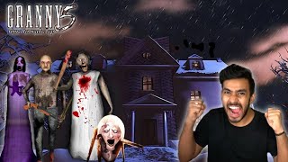 FINALLY ESCAPE GRANNY 5 SCARY BIG HOUSE  TECHNO GAMERZ GAMEPLAY [upl. by Yaresed]