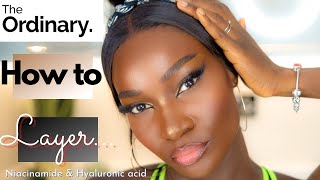 HOW TO USE THE ORDINARY HYALURONIC ACID AND NIACINAMIDE  Demo  How to layer the ordinary [upl. by Porcia]