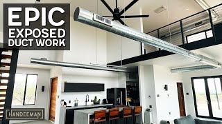 INCREDIBLE Exposed Duct Work Installation amp Finishing [upl. by Eninotna]