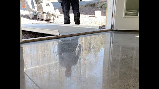 Concrete Polishing From Start To Finish  10 Step Grind [upl. by Burnett]