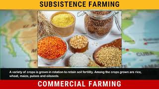 Types of Farming  Subsistence and Commercial Farming  Geography Class 8 [upl. by Eanerb]