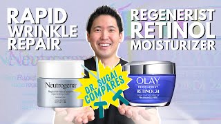 Dr Sugai Compares Olay Regenerist Retinol 24 Versus Neutrogena Rapid Wrinkle Repair Retinol SA [upl. by Shafer]