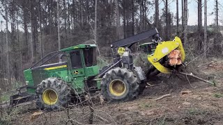 John Deere LII Series Skidders amp Wheeled Feller Bunchers [upl. by Euqinay509]