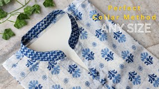 How to Cut Stand Collar Easy Tips  Collar Kurti Neck Design with Button Placket [upl. by Yreffoeg]