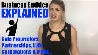 Business Entities and Structures Explained  Sole Proprietor Partnerships LLCs amp Corporations [upl. by Niaz104]