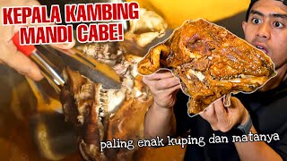 LEBARAN IDHUL ADHA MUKBANG KEPALA KAMBING UTUH MANDI CABE [upl. by Gerome]