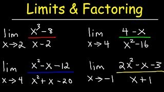 Evaluating Limits By Factoring [upl. by Glynas]