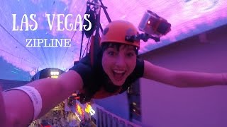 Downtown Las Vegas Zipline  Slotzilla [upl. by Iral]