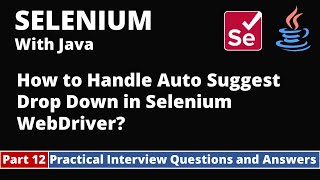 Part12Selenium with Java Tutorial  Practical Interview Questions and Answers  Drop Downs [upl. by Arakihc]