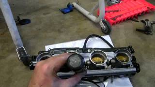 ZX12R Throttle Body and Injector Removal [upl. by Letizia579]