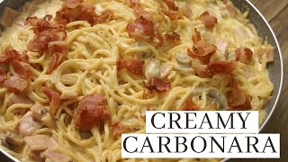 CREAMY CARBONARA PASTA RECIPE  Filipino Style Carbonara [upl. by Achorn]