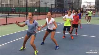 Tennis fitness drills on the court [upl. by Esinej548]