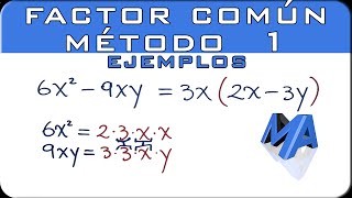 Factor comun metodo 1  Ejemplos [upl. by Aiekam]