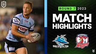 NRL 2023  CronullaSutherland Sharks v Sydney Roosters  Match Highlights [upl. by Hiroko138]