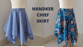 HOW TO CUT AND SEW HANDKERCHIEF SKIRT DIY HANDKERCHIEF SKIRT TUTORIAL [upl. by Favin444]