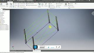 Inventor  Tutorial 22  3D Skizze  Gestell herstellen [upl. by Annauqaj]