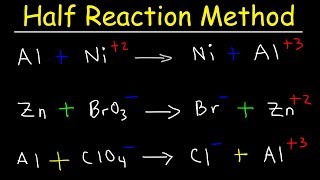 Half Reaction Method Balancing Redox Reactions In Basic amp Acidic Solution Chemistry [upl. by Kalikow]