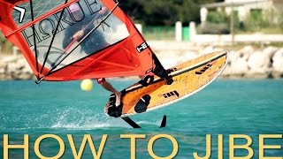 Windsurf foil how to jibe tutorial 4  Windfoil [upl. by Letram]