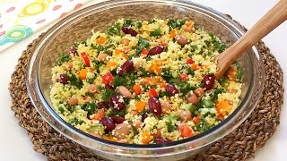 Couscous Salad Recipe High Protein amp Healthy [upl. by Ecidna]