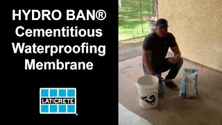 How to Use HYDRO BAN Cementitious Waterproofing Membrane [upl. by Mailand]