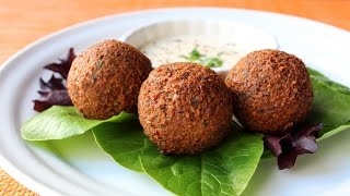 How to Make Falafel  Crispy Fried Garbanzo BeanChickpea Fritter Recipe [upl. by Birgitta]